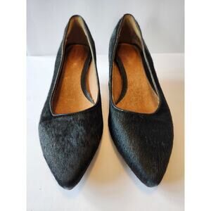 Clarks Artisan Pony Hair Black Kitten Heel Old Money Size 6 S0014